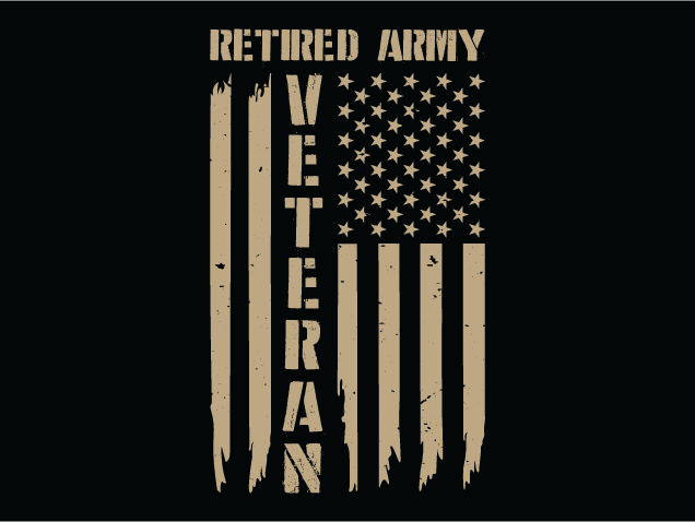 Retired Army Veteran SVG design for tshirt - Free SVG File for Members