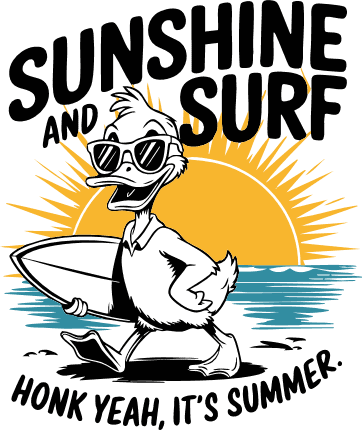Sunshine and Surf, Honk Yeah It’s Summer Free SVG File for Members – tshirt design