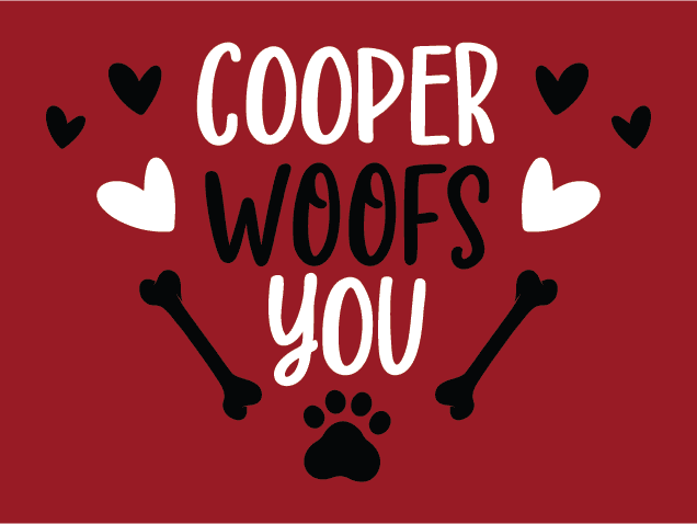 Woofs You Free SVG File for Members – Customized Dog bandana design