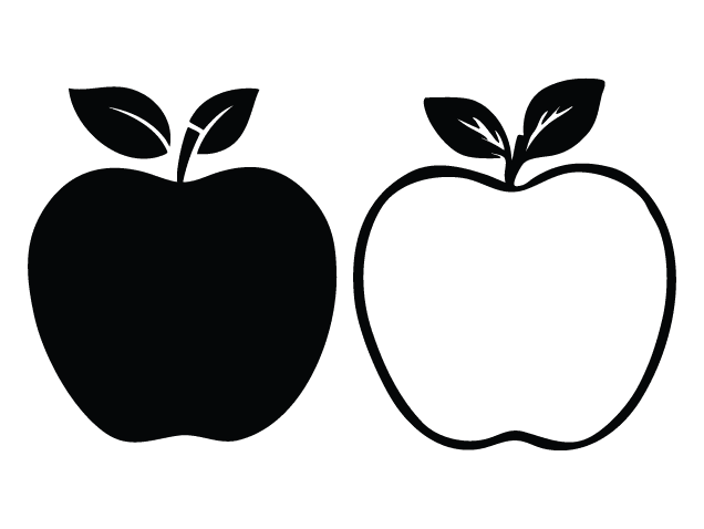 Apple silhouette Free SVG File – Fruit Clipart image