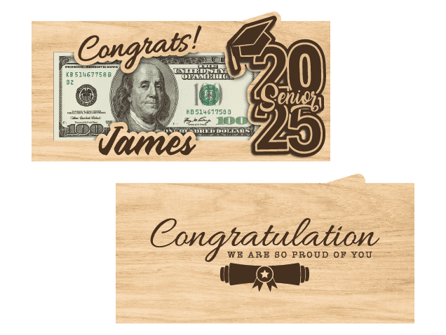 Congrats senior 2025 Free SVG File for Members - Graduation Personalized Money Holder