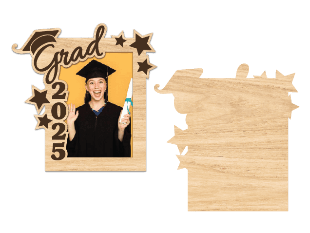 Grad 2025 Personalised Photo Frame Free SVG File for Members - Graduation gift