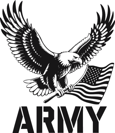 Army sign, eagle holding USA flag Free SVG File for Members - Patriotic tshirt design