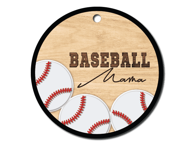 Baseball Mama Free SVG File for Members – Sports hanging ornament
