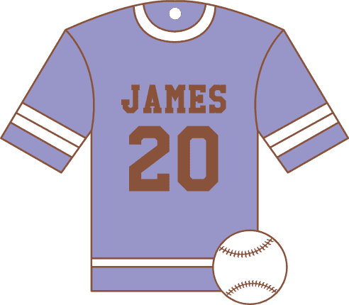 Baseball player custom name tshirt design - Free SVG File for Members