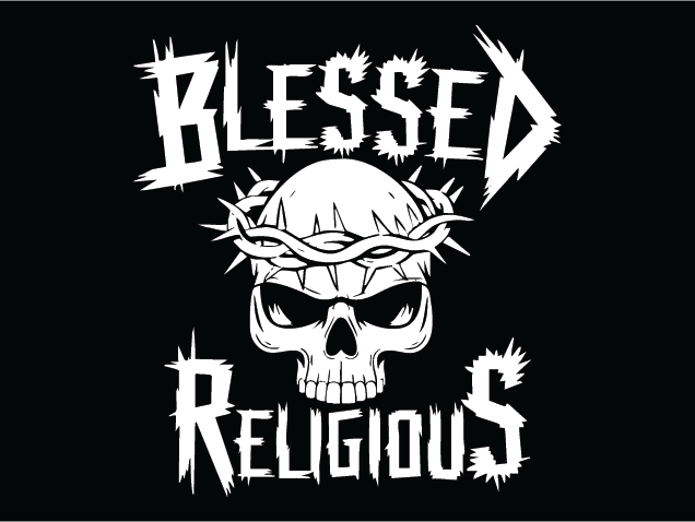 Blessed, Religious, Skull with Thorns crown Free SVG File for Members - tshirt design