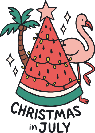 Christmas in July Free SVG File for Members – summer tshirt design