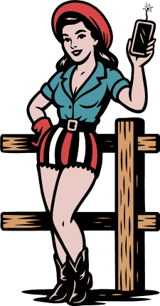Cowgirl Holding Dynamite Free SVG File for Members - Western woman svg