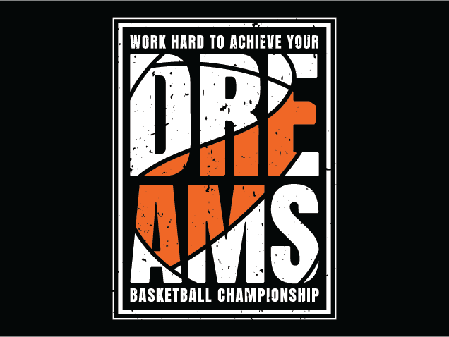 Work hard to achieve your dreams Free SVG File for Members - basketball championship