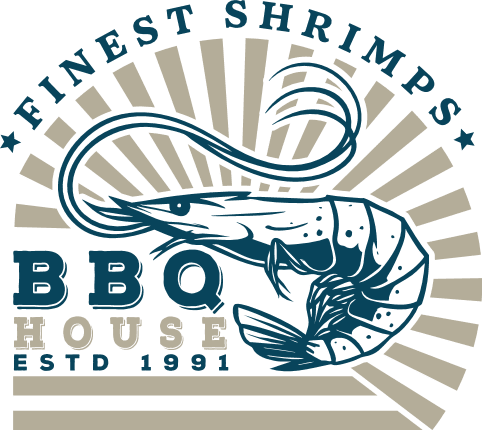 Finest Shrimps BBQ House Free SVG File for Members – Seafood Restaurant logo