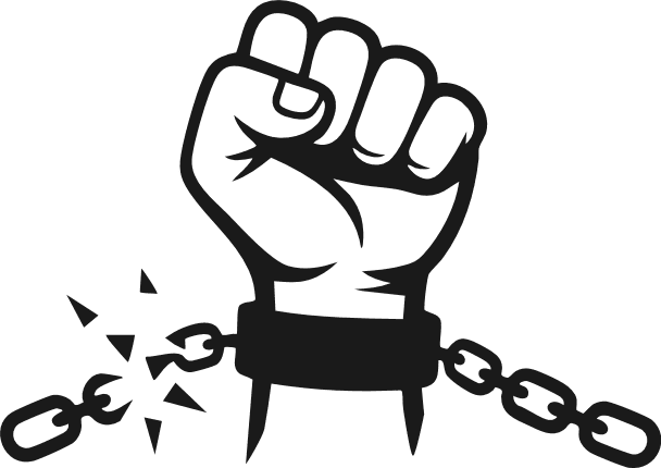 Raised Fist with Broken Chain Free SVG File for Members – Juneteenth clipart