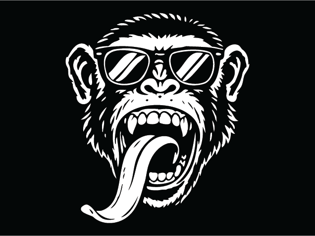 Monkey with Sunglasses and Tongue out Free SVG File for Members – animal clipart