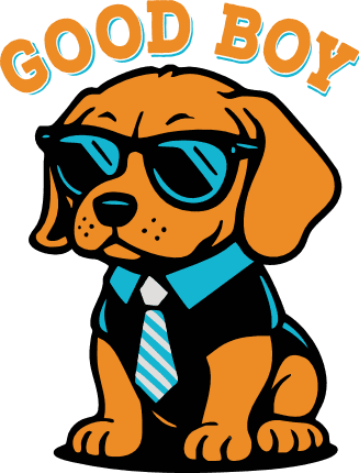 Good Boy, cute dog with sunglasses Free SVG File for Members - pet tank top design