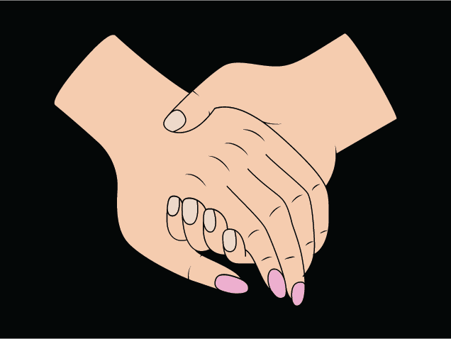 Romantic Holding Hands Free SVG File for Members – Love Clipart image