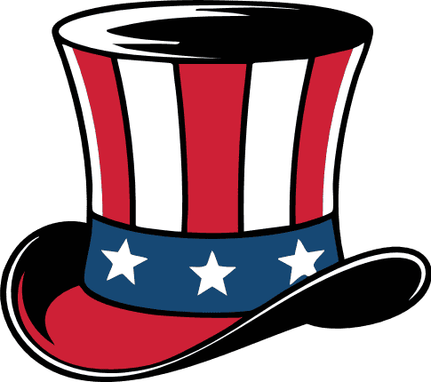 American Flag Print Hat Free SVG File for Members – 4th of July, Hat Clipart Image
