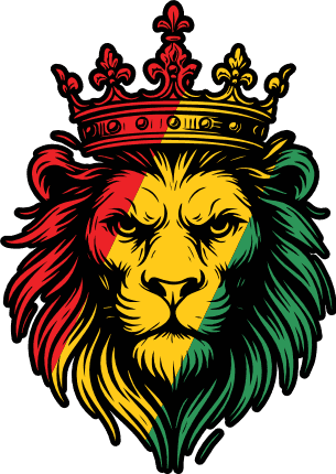 Lion Head with Crown Free SVG File for Members - Juneteenth lion clipart image