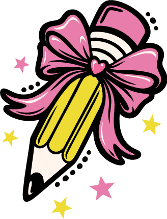 Pencil with Bow Free SVG File for Members - School decor, Clipart Image
