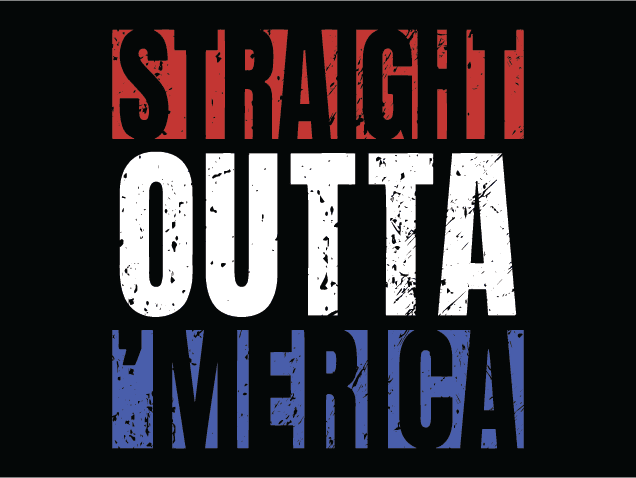 Straight Outta Merica Free SVG File for Members – 4th of july, tshirt design