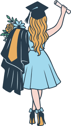 Stylish Girl Graduate with Diploma Free SVG File for Members - Graduation svg