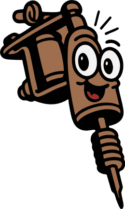 Smiling Tattoo machine Free SVG File for Members – Cartoon Tattoo Gun clipart