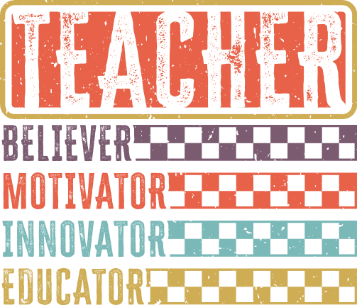 Teacher, believer, motivator, innovator, educator Free SVG File for Members – gift for teacher