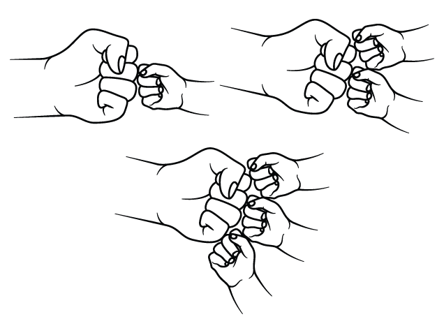 Dad and Kids Fist Bump Free SVG File bundle for Members - Father’s Day clipart