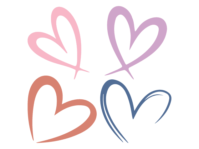 Colorful Heart Free SVG File bundle for Members – Hand Drawn heart clipart