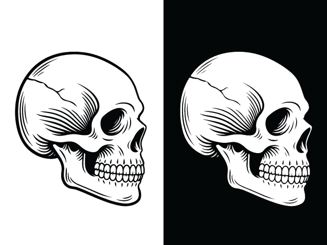 Cracked Skull side view Free SVG File for Members – Spooky Halloween clipart image