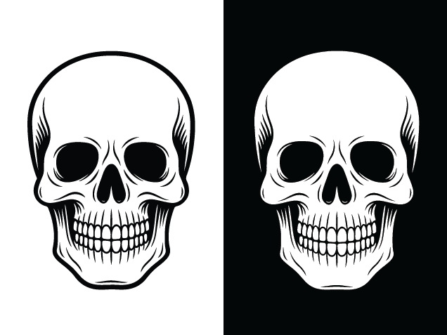 Gothic Skull Free SVG File for Members – Spooky Halloween clipart image