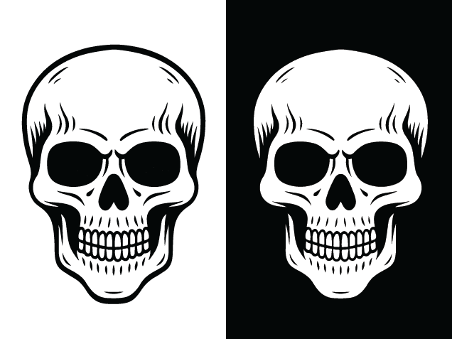 Scary Skull Free SVG File for Members – Spooky Halloween clipart image
