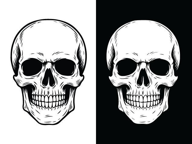 Creepy Skull Free SVG File for Members – Spooky Halloween clipart image