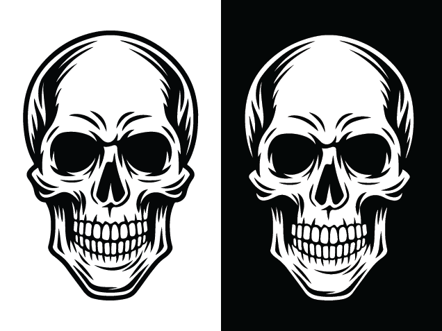 Creepy Skull Free SVG File for Members – Spooky Halloween clipart image