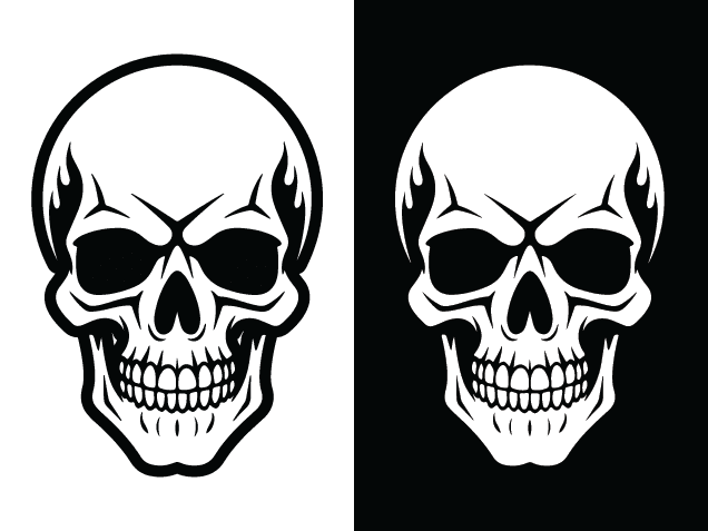 Spooky Skull Free SVG File for Members – Scary Halloween clipart image