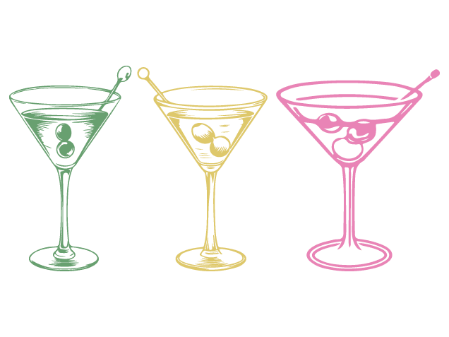 Cocktail Glass Free SVG File Bundle for Members - alcohol drink clipart image
