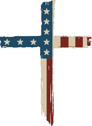 Distressed USA Flag Christian Cross Free SVG File for Members - 4th of july clipart