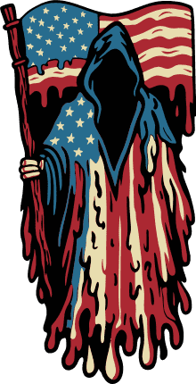 American grim reaper Free SVG File for Members - 4th of July sticker