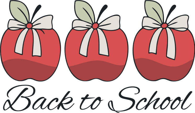 Back to School, apple with bow Free SVG File for Members – tshirt design