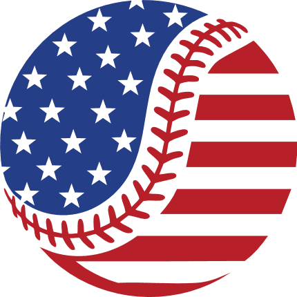 USA Flag Baseball Free SVG File for Members – Softball ball clipart image