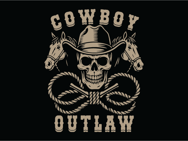 Cowboy Outlaw Free SVG File for Members – Country tshirt design