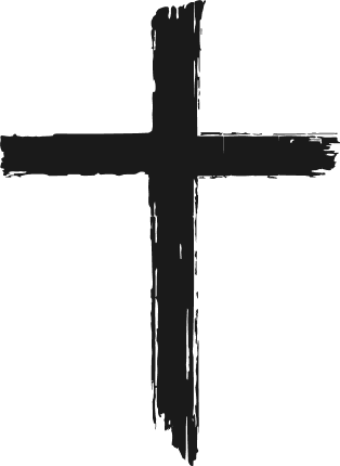 Distressed Christian Cross silhouette Free SVG File for Members – Religious Clipart