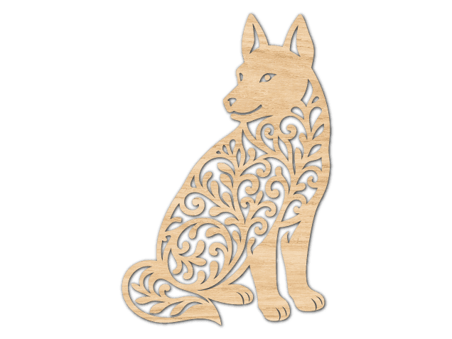 Husky dog Free SVG File for Members - Laser cut file, floral patter