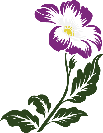 Purple Flower Free SVG File for Members - Floral Clipart image