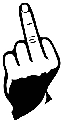 Middle Finger sign Free SVG File for Members – Bold Hand Gesture clipart