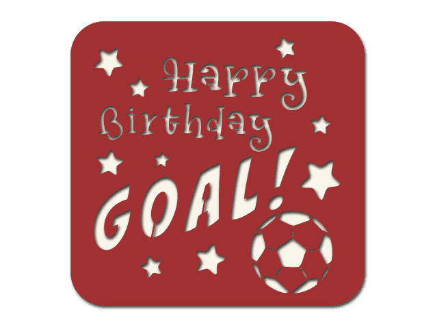Happy Birthday Goal Free SVG File for Members – Soccer theme birthday card design