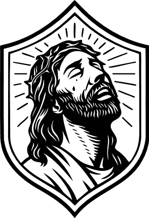 Jesus in Shield Free SVG File - Christians tshirt design