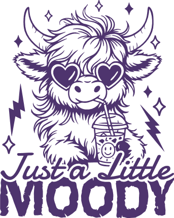 Just a Little Moody Free SVG File for Members – Funny baby onesie design