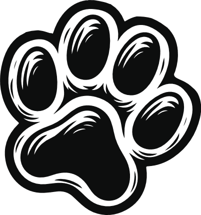 Paw Print silhouette Free SVG File for Members – Pet Footprint Clipart image