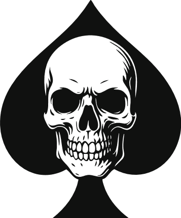 Skull in Ace of Spades Free SVG File for Members – spooky tattoo