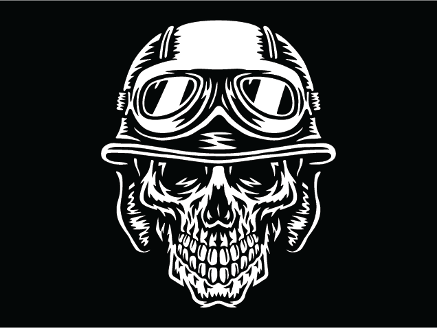 Skull with hat and diving goggles Free SVG File for Members – Halloween sticker