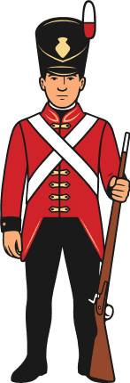 Colonial soldier in a redcoat uniform Free SVG File for Members - British infantry clipart